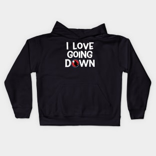 I Love Going Down Funny Scuba Dive Kids Hoodie